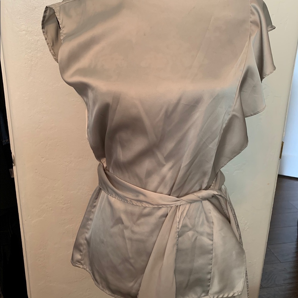 Grey silk shirt New York and co